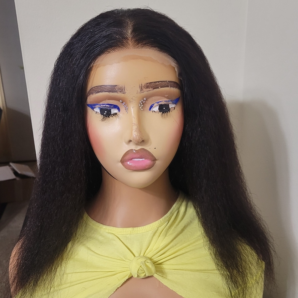 Kinky straight wig